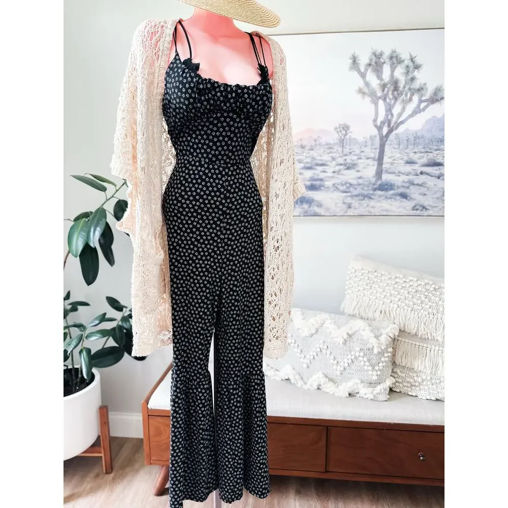 Wildflowers & Windowlight flared leg meadowcore Jumpsuit pants romper - Picture 6 of 8